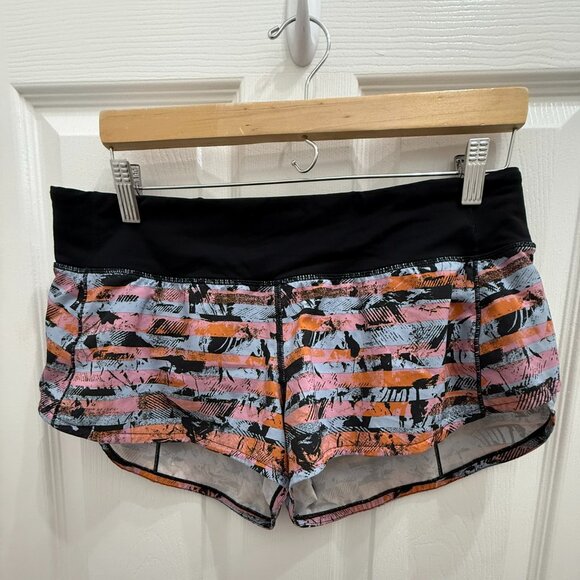 Lululemon Speed Ups - 2.5" (multi color with black waistband), size 8 - Picture 1 of 2
